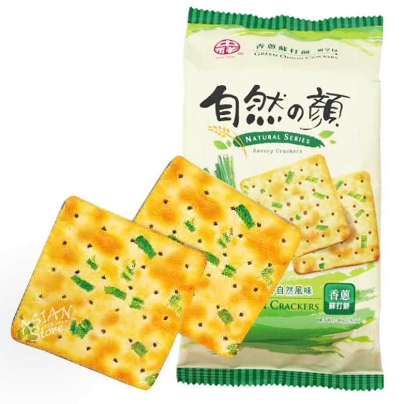 常温便】台湾伝統 葱クラッカー・オリジナル/台湾自然の顔香葱蘇打餅