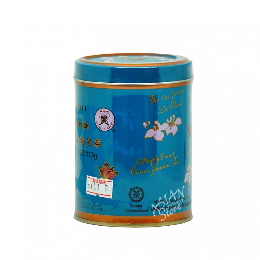 常温便】ジャスミン茶(青缶）／蝶々牌茉莉花茶113g【6901118900111