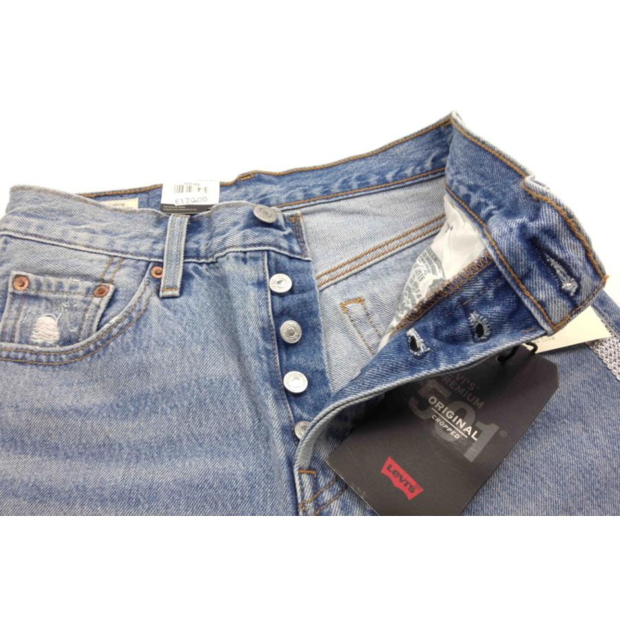 リーバイス Levi's PREMIUM 501 ORIGINAL CROPPED 縦ライン 新品 ダメージ加工 プレミアム ビッグE クロップド ジーンズ くるぶし丈 ｗ25 L26｜asiantaste｜03