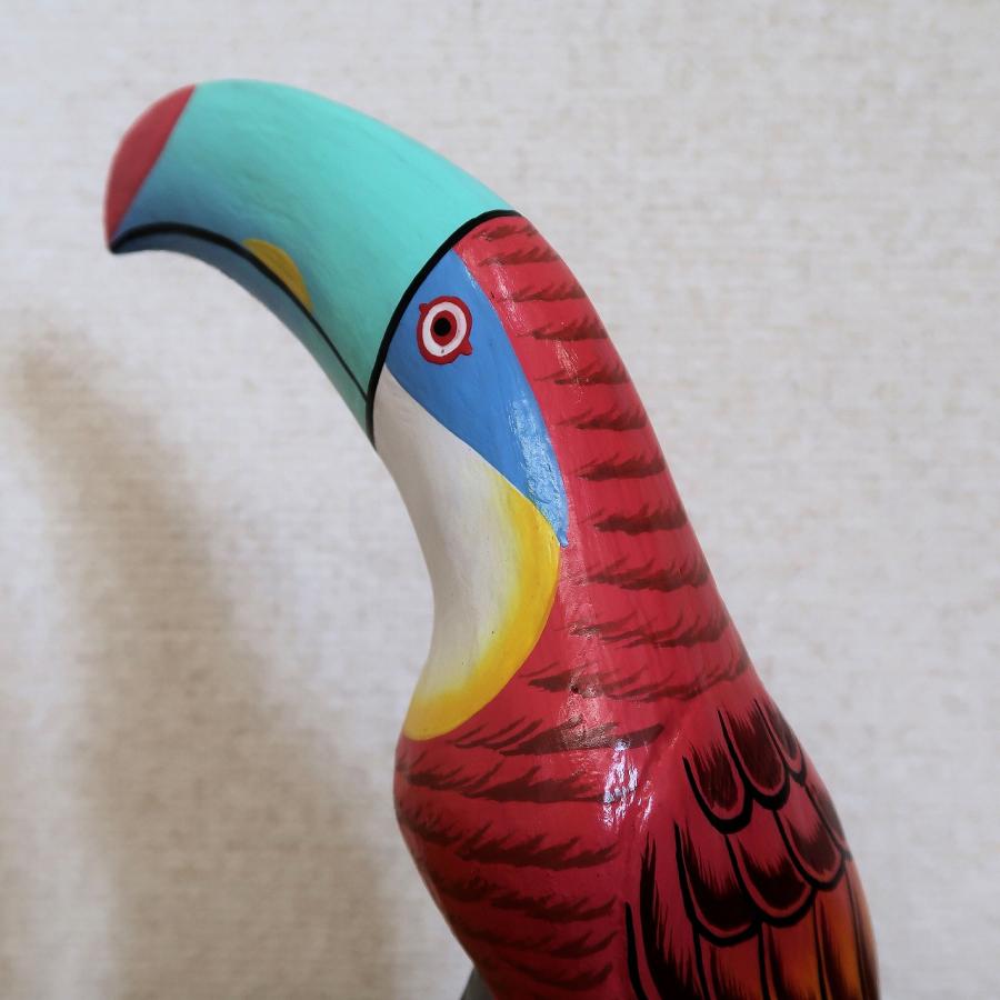 かなりレアな木製彫刻 鳥と植物のデザイン インテリア かなりレアな