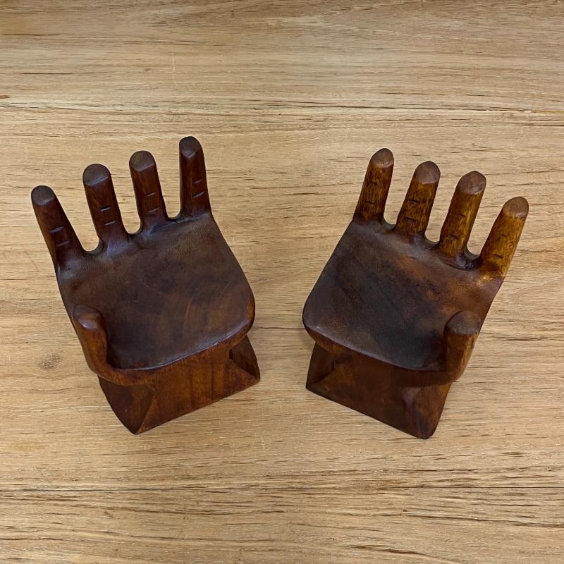 手　木彫り　オブジェ ハンドオブジェ 手の形をした木彫りのオブジェ 15cm 片手 マネキン