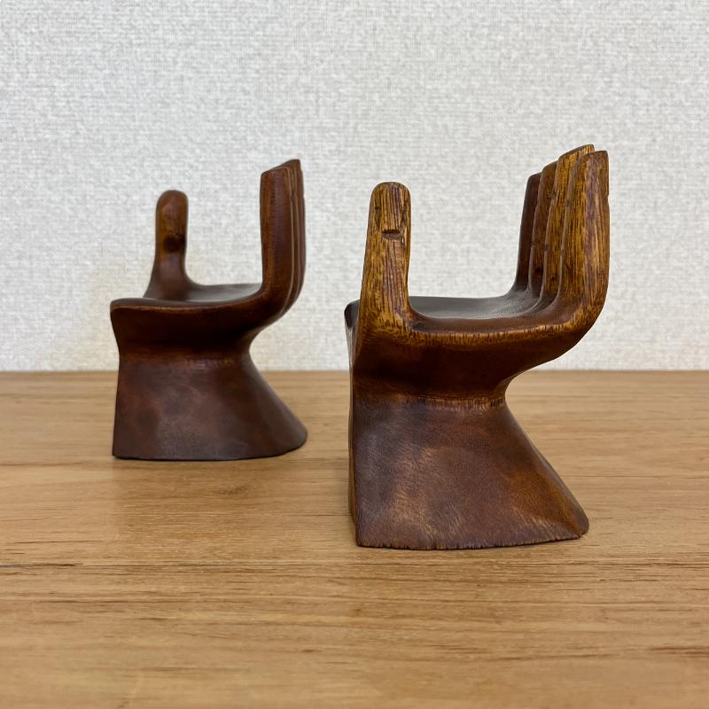 ハンドオブジェ 手の形をした木彫りのオブジェ 15cm 片手 マネキン