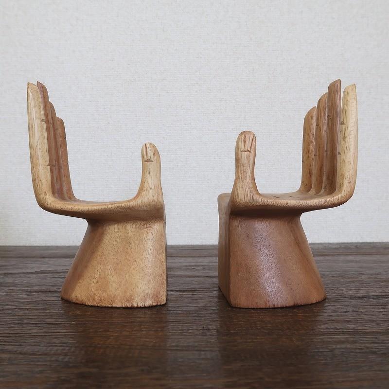 手彫り 置物 ハンドオブジェ 手の形をした木彫りのオブジェ 16cm