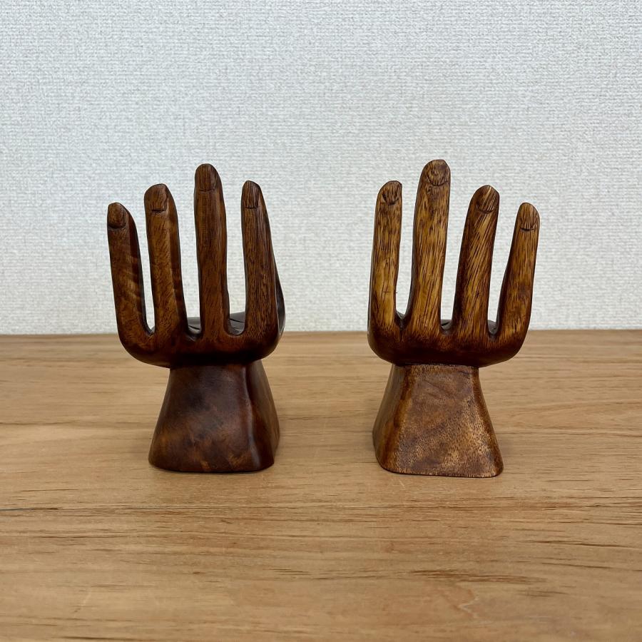 ハンドオブジェ　ハンドスツール　手の椅子　木製　置物　インテリア ハンドオブジェ 手の形をした木彫りのオブジェ 17cm マネキン 商品撮影