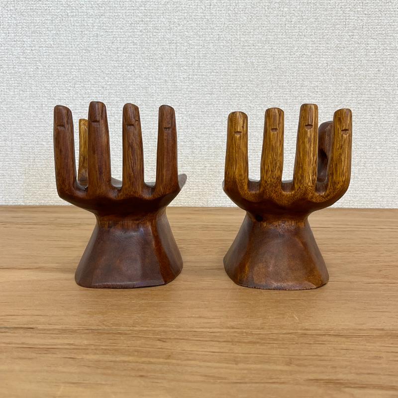 手　木彫り　オブジェ ハンドオブジェ 手の形をした木彫りのオブジェ 15cm 片手 マネキン