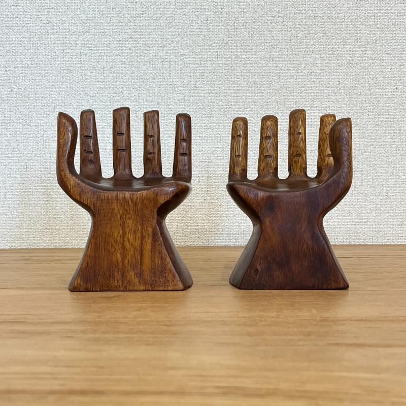 ハンドオブジェ 手の形をした木彫りのオブジェ 15cm 片手 マネキン