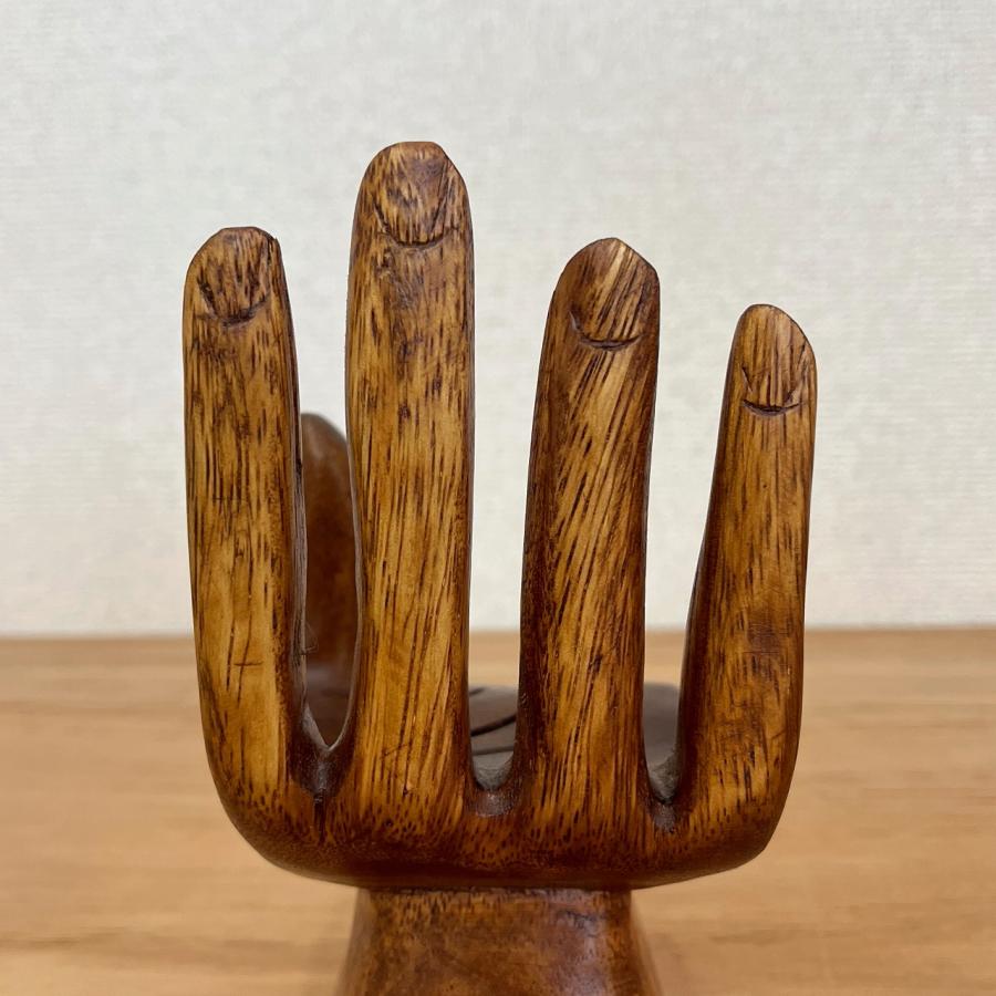 ハンドオブジェ 手の形をした木彫りのオブジェ 17cm マネキン 商品撮影