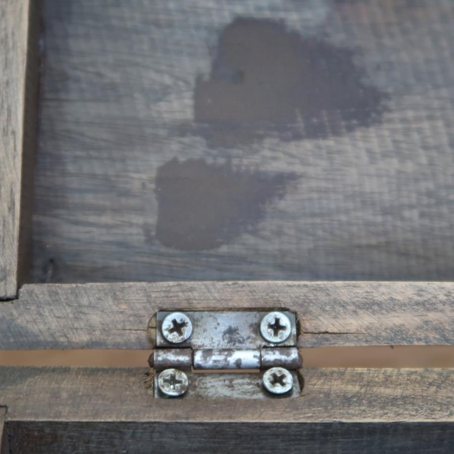 木彫りのジュエリーボックス 20X9.5X8.5 木製 アンティーク調