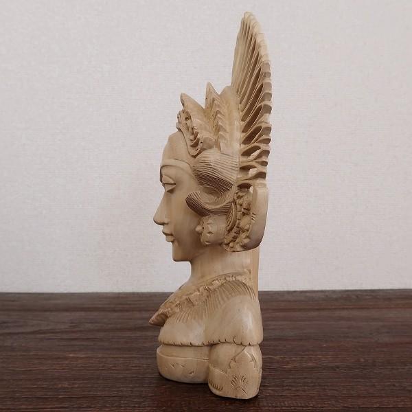 バリ島 木製彫刻 女性像 ジャンゲール 踊り子 置物 壁掛け 約30cm バリ島 木製彫刻 女性像 ジャンゲール 踊り子 置物 壁掛け 約30cm