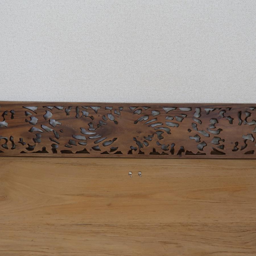 花の木彫りの壁掛けレリーフ 100X20 スワール無垢材 花の木彫りの壁掛けレリーフ 100X20 スワール無垢材