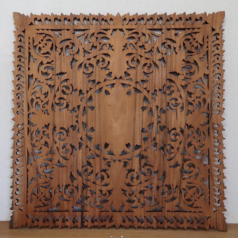 花の木彫りの壁掛けレリーフ 100X100 スワール無垢材 壁掛け 花の木彫りの壁掛けレリーフ 100X100 スワール無垢材 壁掛け