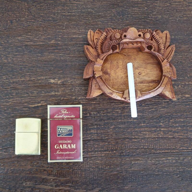 木製獅子　灰皿？ 木彫りのバロン灰皿 【獅子 小物入れ トレー トレイ 木彫り彫刻