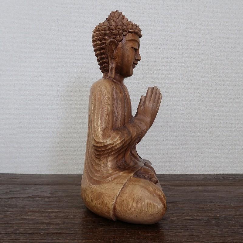ミラクル起す魂入り仏！タイ国製　チーク木製　克明細工　縦14cmガーナ神と釈尊像 ミラクル起す魂入り仏！タイ国製 チーク木製 克明細工 縦14cm