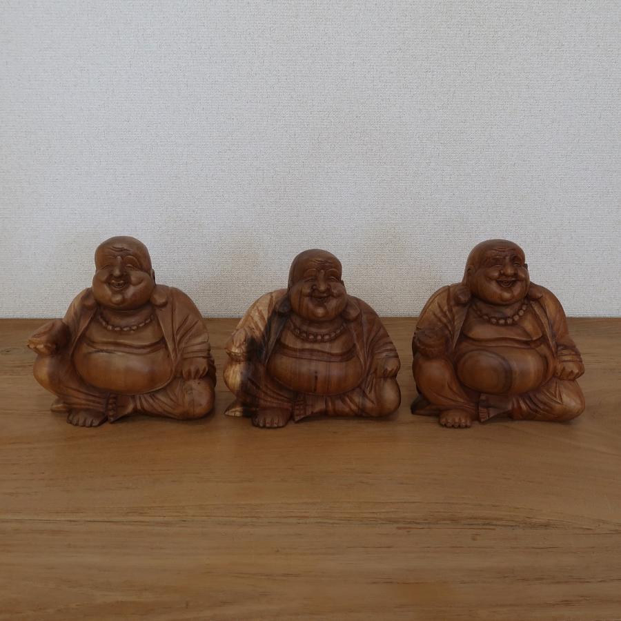 布袋尊 立像 天然木 木彫り 彫刻 一刀彫 箱付 七福神 布袋様 布袋 作家物 布袋さんの木彫り 座像 木製 スワール無垢材 20cm 七福神 布袋尊