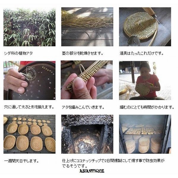 アタ ランチョンマット 鍋敷き 丸 ラウンド 直径20cm バリ島 アタ ランチョンマット 鍋敷き 丸 ラウンド 直径20cm バリ島