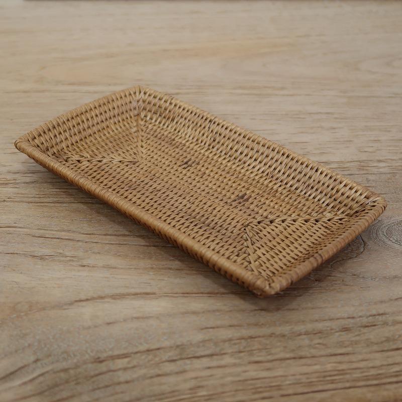 バリ島　トレー(小2枚)　新品未使用　テーブル用品　おぼん　キッチン用品　かご 楽天市場】アタで編まれたお盆トレイ型バスケット B おぼん お盆