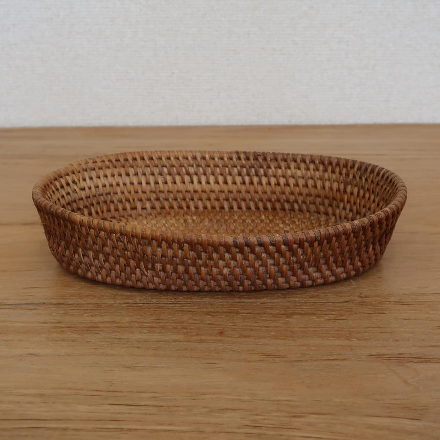 ラタン フルーツバスケット ロンボク オーバル 25X17 果物カゴ かご