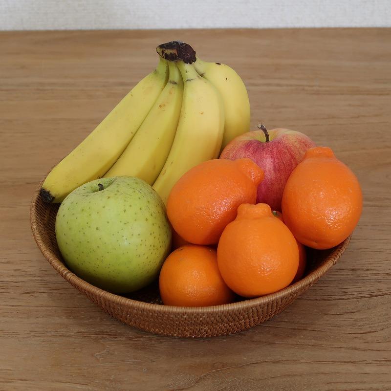 アタ フルーツバスケット ラウンド 直径25cm バリ島 【果物カゴ