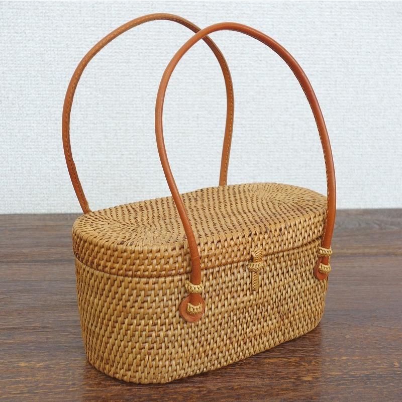 アタバッグ スモール 蓋付きハンドバッグ 20X10X9.5【 カゴ アタバッグ スモール 蓋付きハンドバッグ 20X10X9.5【 カゴ