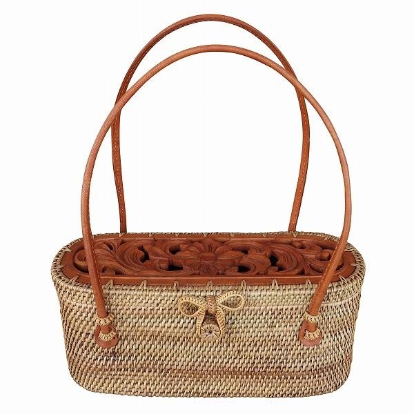 Amazon.co.jp: 山葡萄 職人手編み 乱れ編み 籠 手提げ 内布あり