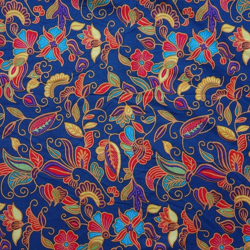 バティック生地 ロール 1m シンガポール航空ca制服柄風 ネイビーブルー メール便ok 布生地 マルチファブリック パレオ Ysa アジアンティーク Asiantique 通販 Yahoo ショッピング