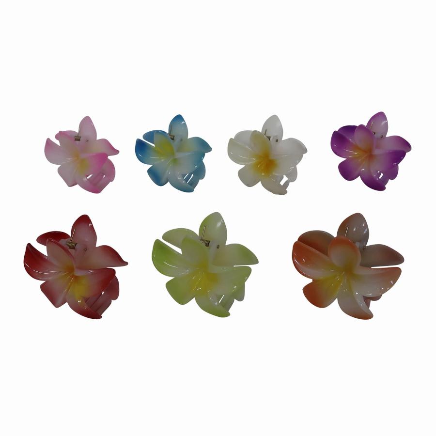 プルメリア 花のクリップ プラスチック 7COLORS アジアン バリ島 ハワイアン雑貨 ヘアアクセサリー ヘアクリップ お花クリップ フラダンス 220771 |  | 01