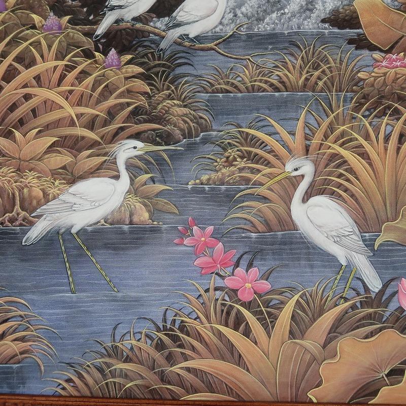 プンゴセカンスタイル クタンセミ 100X80 【バリ絵画 バリアート プンゴセカンスタイル クタンセミ 100X80 【バリ絵画 バリアート