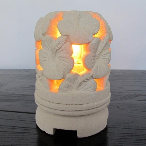 ハイビスカス パラスストーンランプ 16cm 【リゾート 照明 ライト