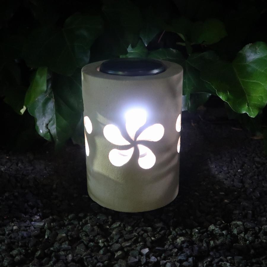 プルメリア パラスストーン LEDソーラーライト 20cm 照明 外灯