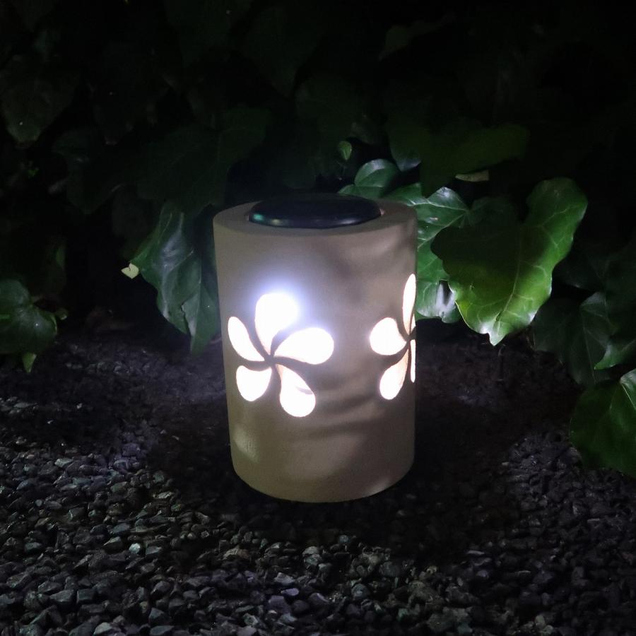プルメリア パラスストーン LEDソーラーライト 20cm 照明 外灯