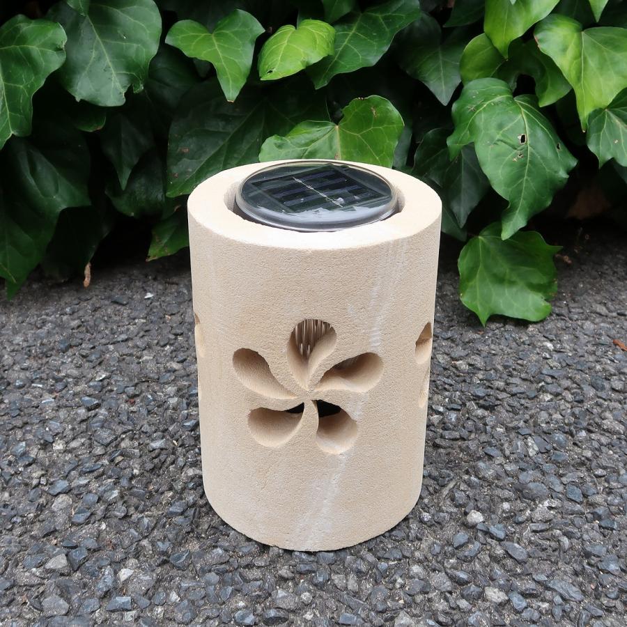 プルメリア パラスストーン LEDソーラーライト 20cm 照明 外灯