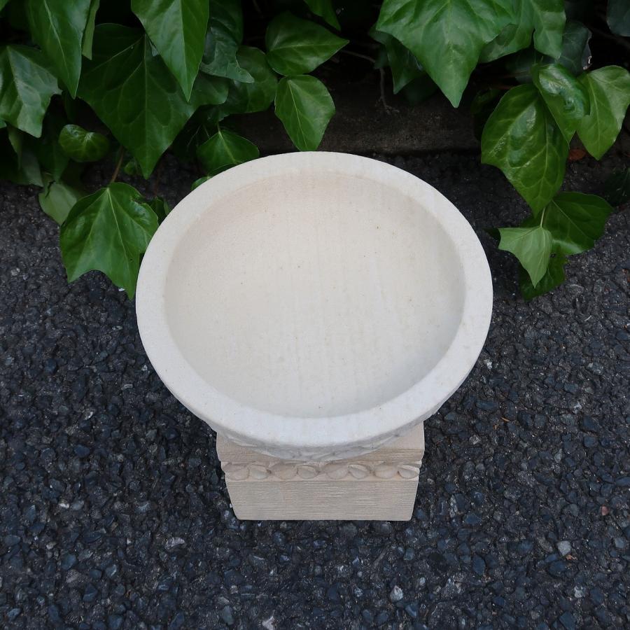 プルメリアのストーンボウル 24cm パラスストーン 水盆 Lサイズ プルメリアのストーンボウル 24cm パラスストーン 水盆 Lサイズ