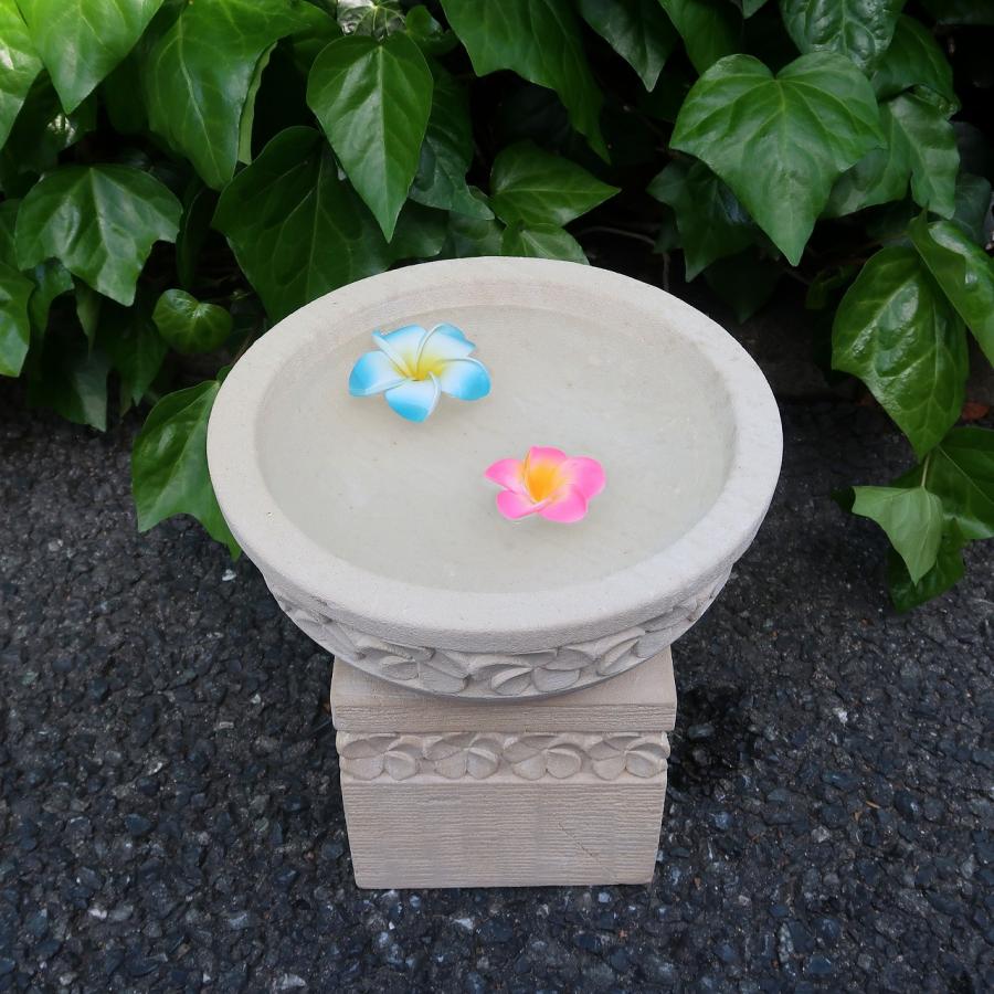 プルメリアのストーンボウル 24cm パラスストーン 水盆 Lサイズ プルメリアのストーンボウル 24cm パラスストーン 水盆 Lサイズ