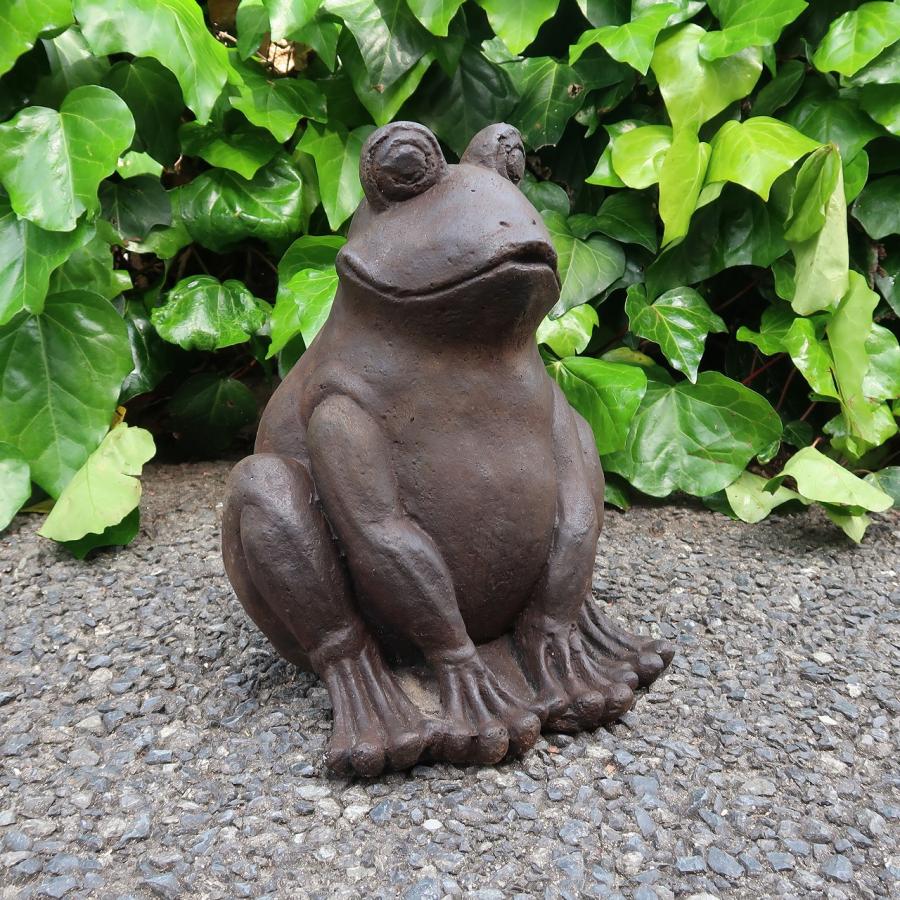 カエルの石像 Mサイズ 30cm コンクリート 蛙の石像 かえる カエルの