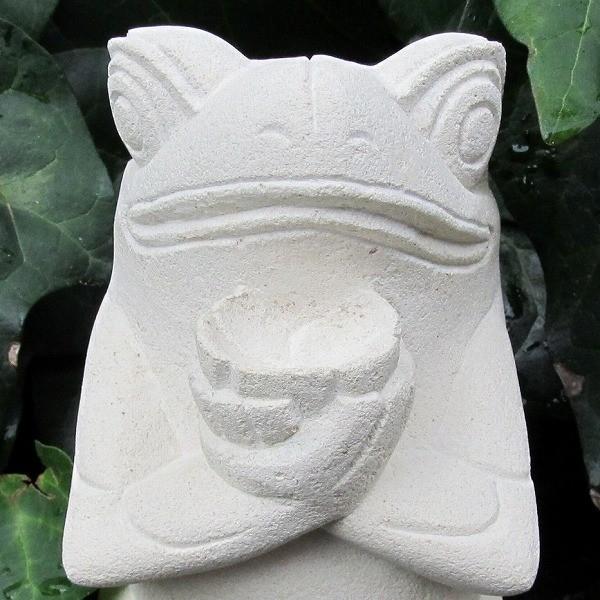 カエルの石像 パラスストーン Mサイズ 15cm カエルの置物 かえるの置物 蛙の置物 石彫り彫刻 庭 ガーデン オブジェ オーナメント 250412 |  | 03