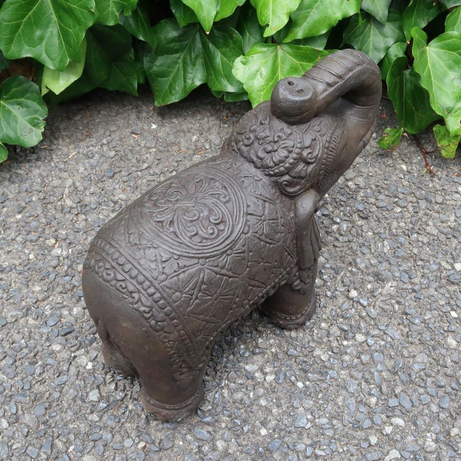 象の石像 コンクリート 41cm ゾウの石像 オブジェ オーナメント 象の