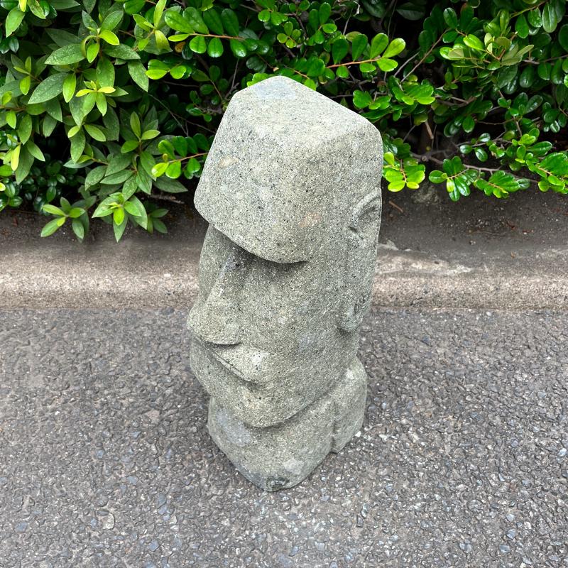 グリーンオニキス　モアイ像　置物 モアイ像 50cm モアイの石像 天然石材 グリーンストーン オブジェ