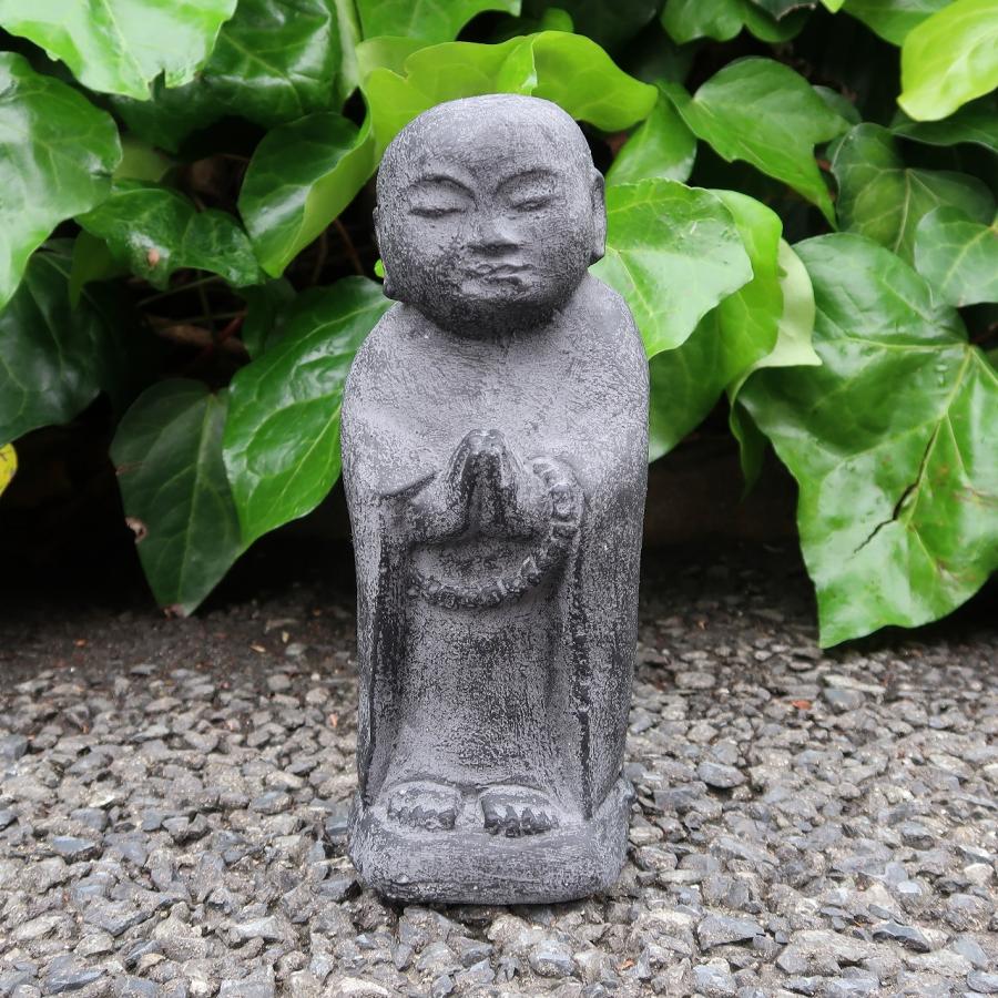 お地蔵さん 石像 合掌 コンクリート 22cm アンティーク調 おじ お地蔵さん 石像 合掌 コンクリート 22cm アンティーク調 おじ