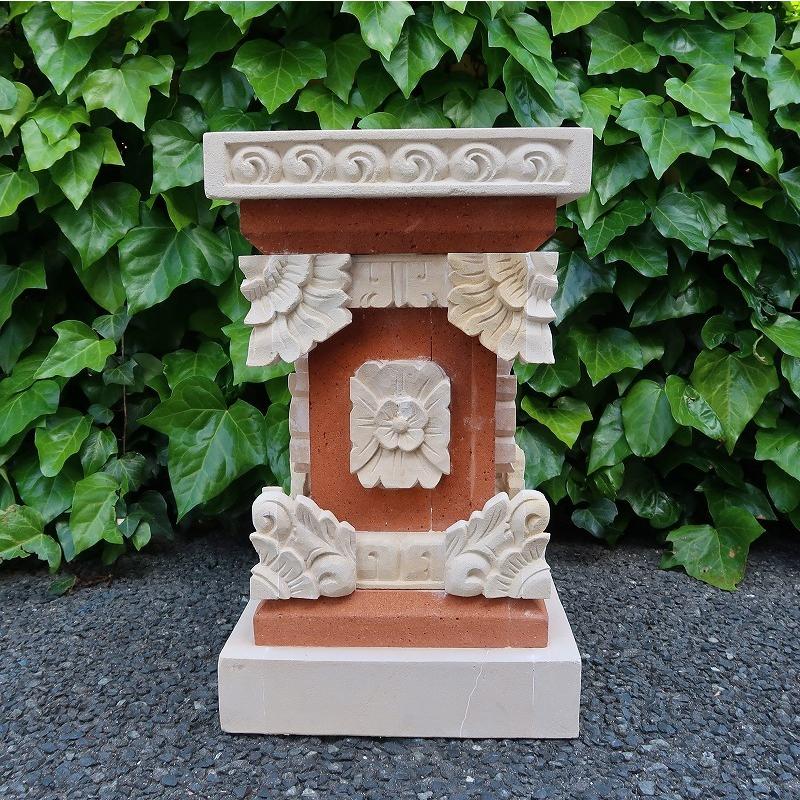 石像スタンド バリ島 30X30X50 レンガ&パラスストーン【同梱 石像スタンド バリ島 30X30X50 レンガ&パラスストーン【同梱