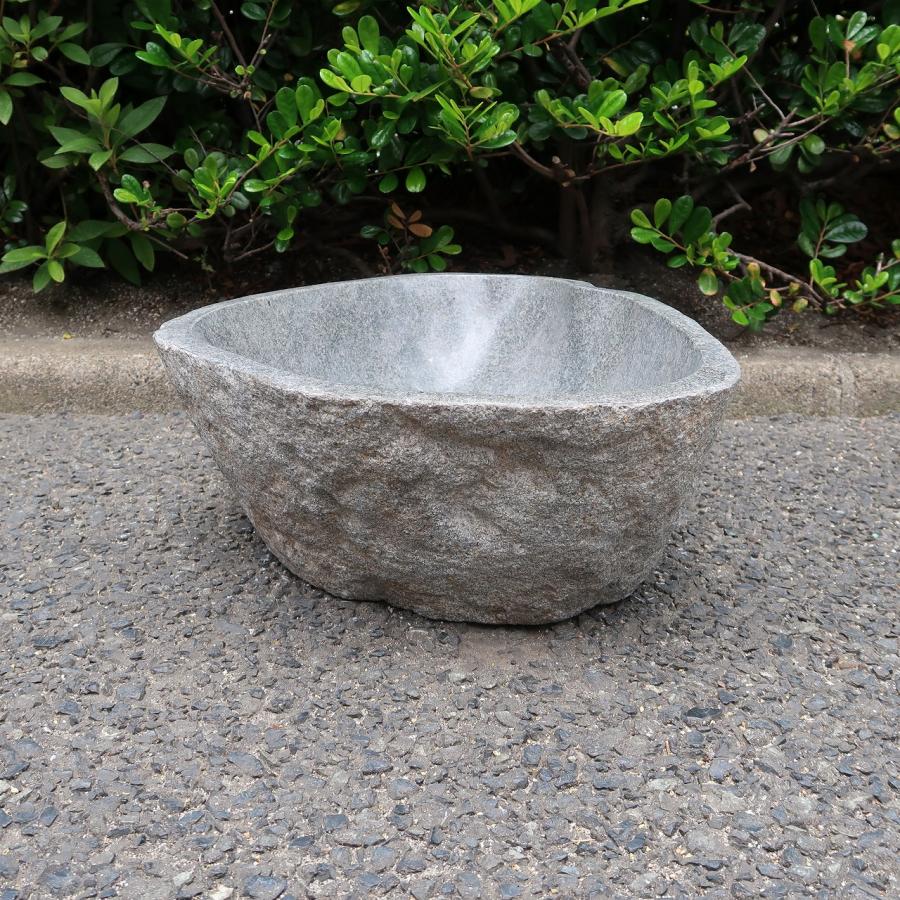 石臼 天然石ラウンド水鉢 大 石臼 石製円形 水鉢 メダカ鉢 直径約47cm