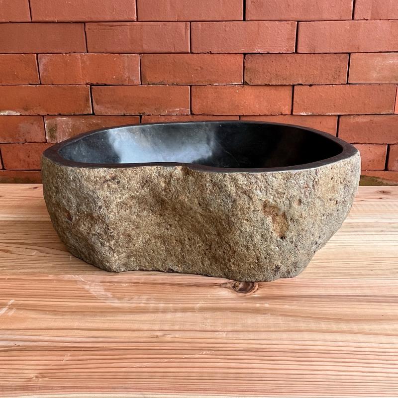 自然石風 水鉢 めだかの館オリジナル一品手作りメダカ鉢 横幅約73