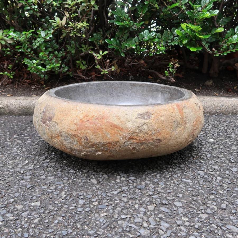 天然石 洗面ボウル リバーストーン L 42X39 立水栓水受け皿 天然石 洗面ボウル リバーストーン L 42X39 立水栓水受け皿