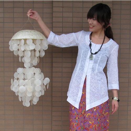 カピス貝の風鈴 70cm シェルの風鈴 【シェル風鈴 貝殻風鈴 リゾート