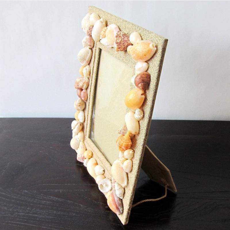 シェルのフォトフレーム L判サイズ収納【写真立て 写真入れ 額縁 海