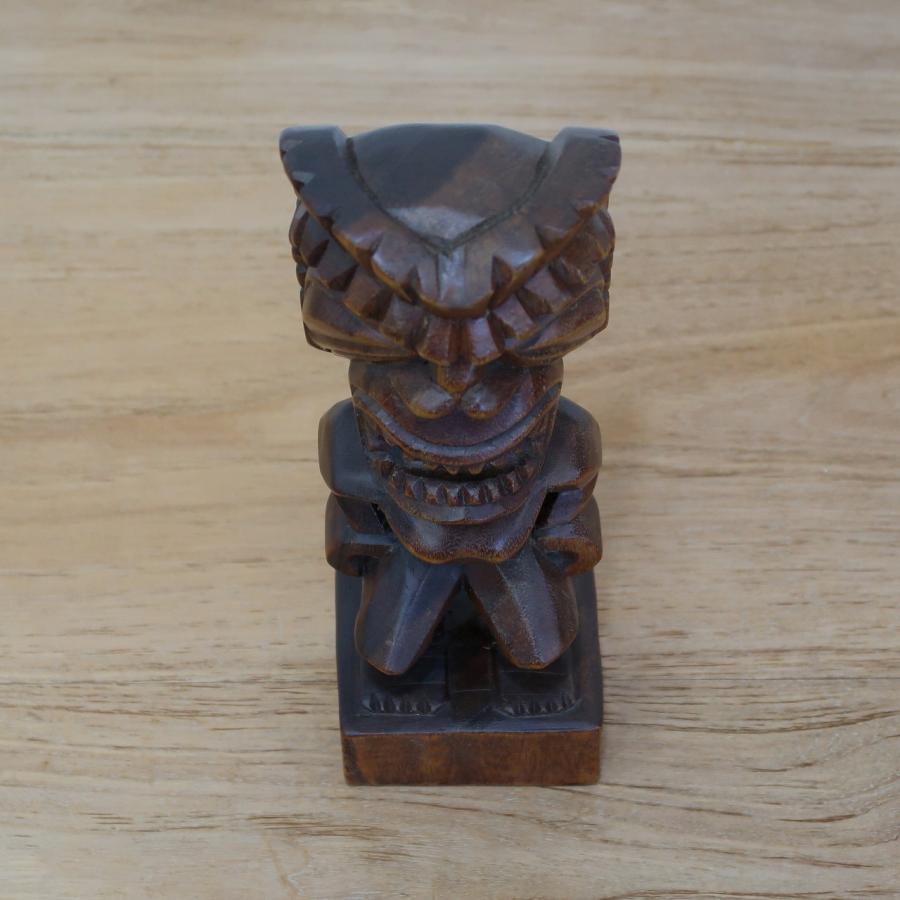ティキの木彫り ティキ クー TIKI KU 30cm 木製 スワール無垢材 