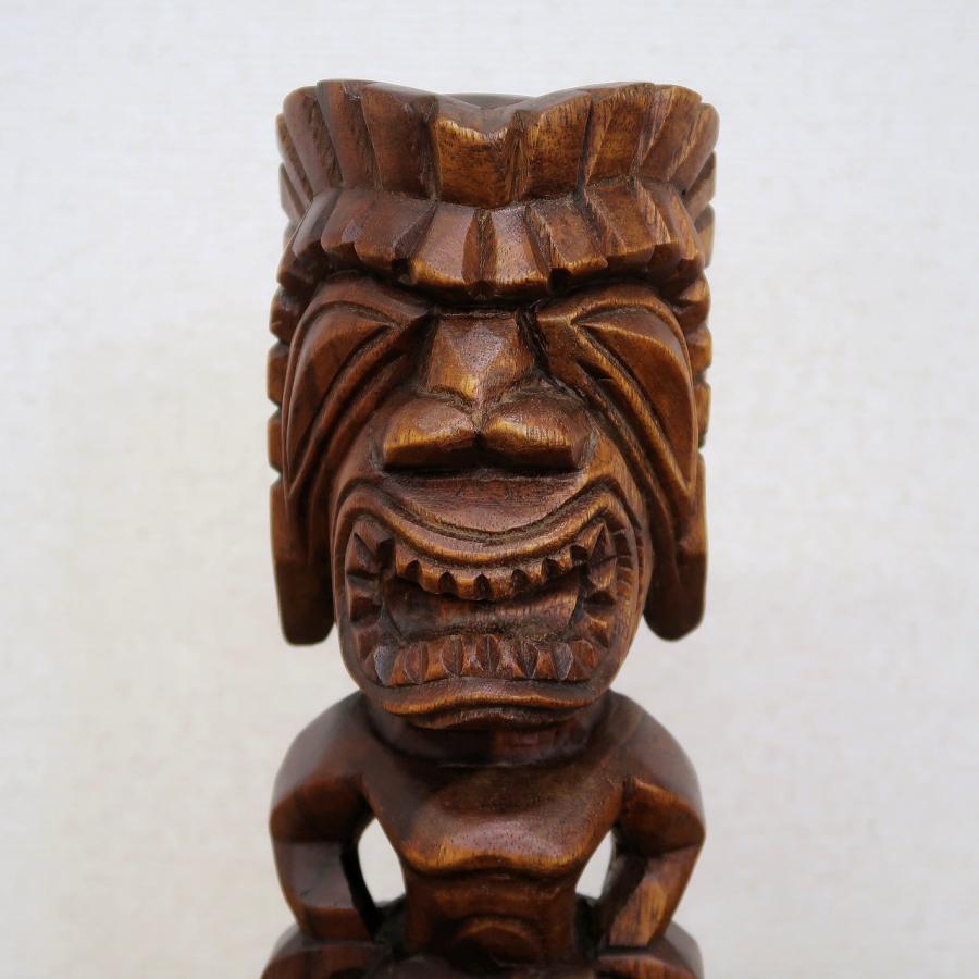 ティキの木彫り ティキ クー TIKI KU 30cm 木製 スワール無垢材 ティキの木彫り ティキ クー TIKI KU 30cm 木製 スワール無垢材