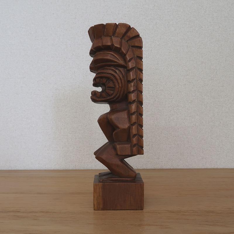 ティキの木彫りの置物 ティキ カナロア TIKI KANALOA 30cm 木製 ティキの木彫りの置物 ティキ カナロア TIKI KANALOA 30cm 木製