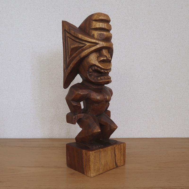 ティキの木彫りの置物 TIKI Winner 40cm 木製スワール無垢材 ティキの木彫りの置物 TIKI Winner 40cm 木製スワール無垢材