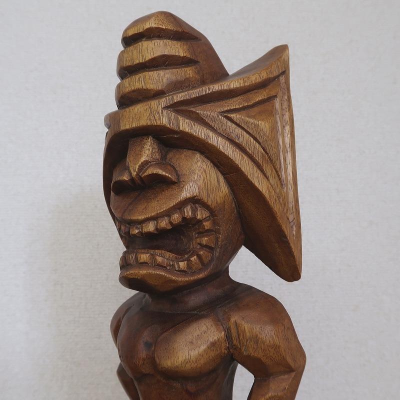 ティキの木彫りの置物 TIKI Winner 40cm 木製スワール無垢材 ティキの木彫りの置物 TIKI Winner 40cm 木製スワール無垢材