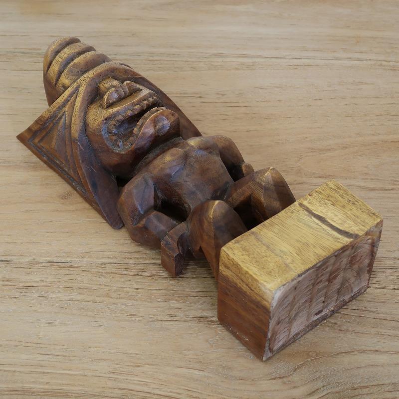 ティキの木彫りの置物 TIKI Winner 40cm 木製スワール無垢材 ティキの木彫りの置物 TIKI Winner 40cm 木製スワール無垢材